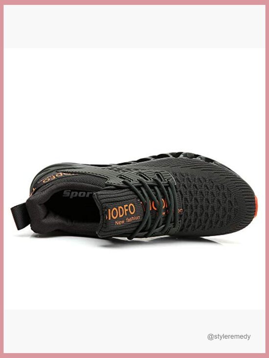 Men\'s TPU Sole Running Shoes with Hexagonal Mesh Upper main image 4
